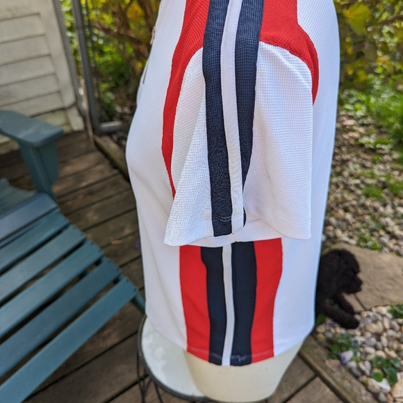 Women's Tail Performance Golf SS zip placket stretch red white blue shirt sz Med - Picture 3 of 5